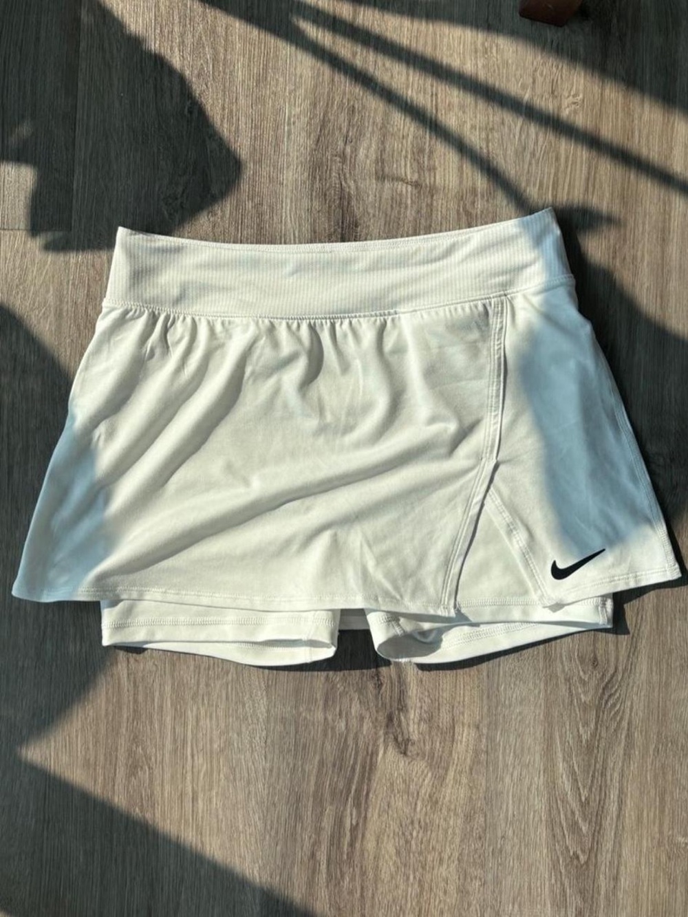 Nike White Women’s Athletic Skort with Black Swoosh